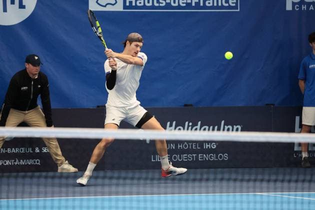 TENNIS : Play In Challenger Lille 2025 - ATP, Tennis Herren 125 Challenger Tour - 09 02 2025 Arthur BOUQUIER (France) lors de la finale au Play In Challenger Lille 2025, ATP 125 Challenger Tour, le 9 fÃ vrier 2025  Copyright: xLaurentxSANSONx xPsnewZx
