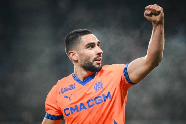 February 9, 2025, Angers, France, France: Nael MAUPAY of Marseille celebrates his goal during the Ligue 1 match between Angers SCO and Olympique de Marseille (OM) at Raymond Kopa Stadium on February 09, 2025 in Angers, France. Angers France - ZUMAm308 20250209_zsp_m308_009 Copyright: xMatthieuxMirvillex