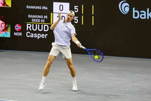 February 9, 2025, Frisco, Texas, USA: DENIS SHAPOVALOV (CAN) in action during the finals of the ATP, Tennis Herren Dallas Open at Ford Center at The Star. SHAPOVALOV wins 7:6, 6:3. Frisco USA - ZUMAf180 20250209_zsp_f180_006 Copyright: xMarkxFannx