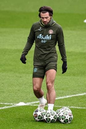 UEFA Champions League Manchester City Training session Jack Grealish of Manchester City during the UEFA Champions League Manchester City Training session at Etihad Campus, Manchester, United Kingdom, 10th February 2025 (Photo by Mark Cosgrove News Images) Manchester Etihad Stadium Manchester United, ManU Kingdom Copyright: xMarkxCosgrove NewsxImagesx