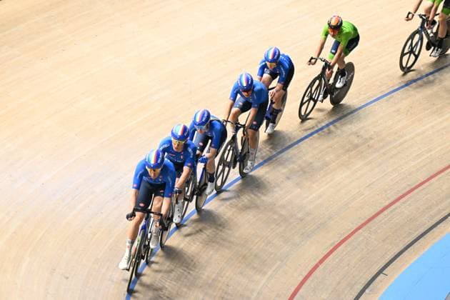 10-02-2025 Allenamento Europei Pista Zolder 2025; 2025, Italia; Viviani, Elia; Zolder, Velodromo; 