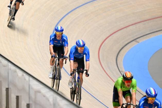 10-02-2025 Allenamento Europei Pista Zolder 2025; 2025, Italia; Viviani, Elia; Zolder, Velodromo; 