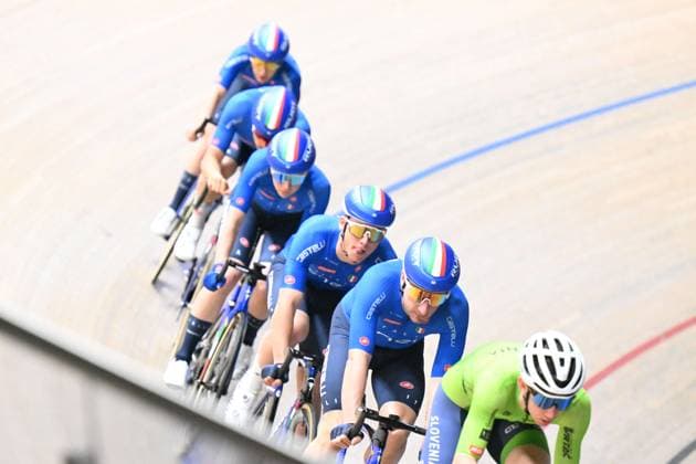 10-02-2025 Allenamento Europei Pista Zolder 2025; 2025, Italia; Viviani, Elia; Zolder, Velodromo; 