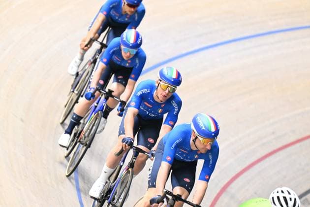 10-02-2025 Allenamento Europei Pista Zolder 2025; 2025, Italia; Viviani, Elia; Zolder, Velodromo; 
