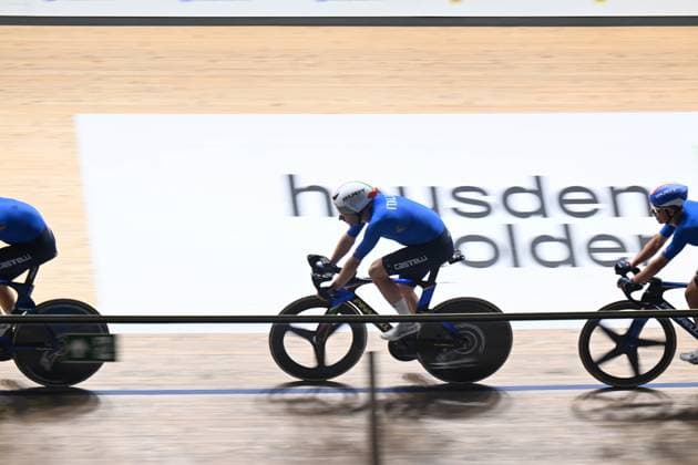 10-02-2025 Allenamento Europei Pista Zolder 2025; 2025, Italia; Viviani, Elia; Zolder, Velodromo; 