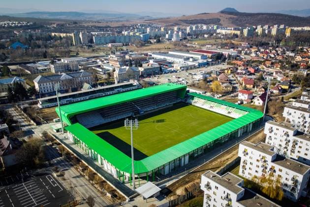 FC TATRAN PRESOV NEW FOOTBALL STADIUM The new FC Tatran Presov (former 1. FC Tatran Presov) football stadium (former Stadion Tatran, Dedo) Futbal Tatran Arena (Football Tatran Arena) which was renovated in 2023 - 2025. Stadium will host UEFA EURO, EM, Europameisterschaft,Fussball EM, Europameisterschaft, Fussball U21, U 21 U 21 2025 in Slovakia. Presov, Slovakia, February 10, 2025. PUBLICATION NOT IN SLOVAKIA Copyright: xx stadium_presov_slovakia013