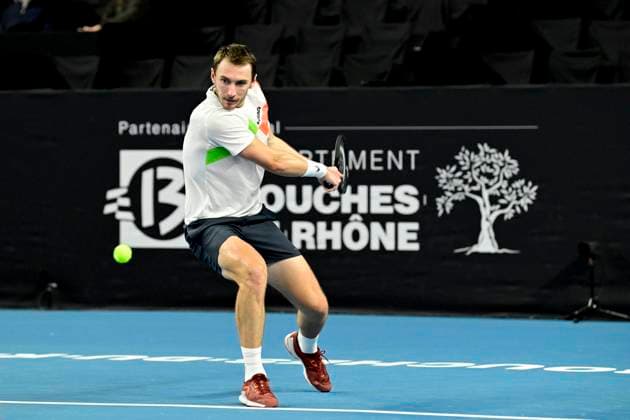 TENNIS : Open 13 Provence 2025 - Marseille - 10 02 2025 L Open 13 Provence se dispute du 10 au 16 fÃ vrier 2025 au Palais des Sports de Marseille. LukaÅ¡ Klein (SVK) MarseilleFrance  Copyright: xWilliamxCannarellax