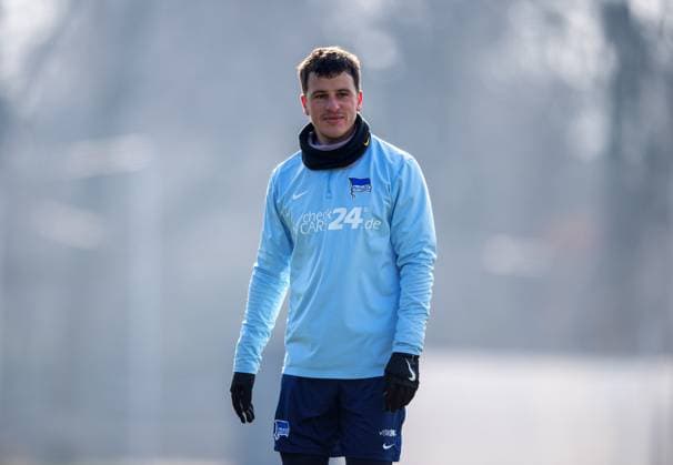 Fussball, Herren, Saison 2024 25, 2. Bundesliga, Hertha BSC, Training, Diego Demme (Hertha BSC), 11.02. 2025, Copyright: xSebastianxRäppold MatthiasxKochx