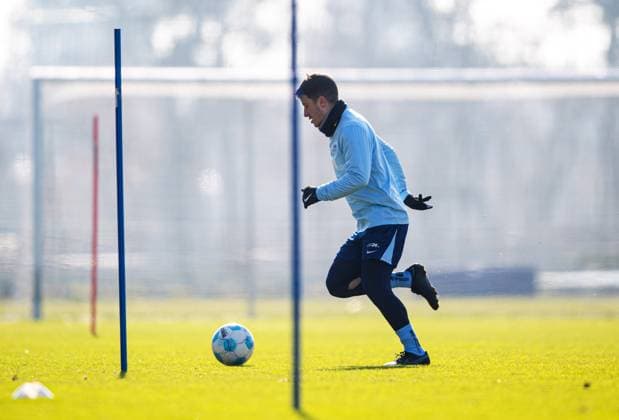 Fussball, Herren, Saison 2024 25, 2. Bundesliga, Hertha BSC, Training, Diego Demme (Hertha BSC), 11.02. 2025,