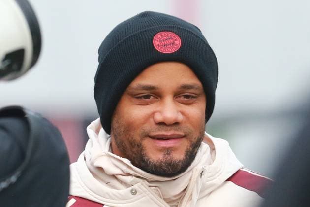 Trainer Vincent Kompany, ist gut gelaunt, Portraet, Portrait, Fussball Abschlusstraining - FC Bayern München vor UEFA Champions League-Spiel vs. Celtic Glasgow 11.02.2025 Trainingsgelände, Säbenerstr. FOTO: Mladen Lackovic LakoPress