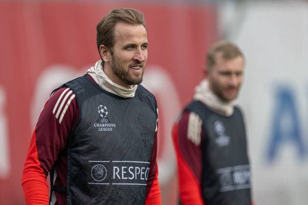 Harry Kane 9 (FC Bayern Muenchen), Abschlusstraining vor dem UEFA Champions League-Spiel gegen Celtic Glasgow, Saison 2024 2025 an der Saebener Strasse. 11.02.2025 DFB regulations prohibit any use of photographs as image sequences and or quasi-video Muenchen Bayern Deutschland