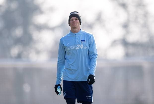 Fussball, Herren, Saison 2024 25, 2. Bundesliga, Hertha BSC, Training, Luca Schuler (Hertha BSC), 11.02. 2025,