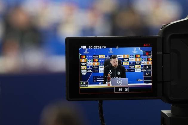 ROTTERDAM - Interim Feyenoord coach Pascal Bosschaart during the press conference, PK, Pressekonferenz ahead of the Champions League game against AC Milan at training complex 1908. ANP OLAF CRACK xVIxANPxSportx xxANPxIVx 519701586 originalFilename: 519701586.jpg