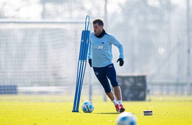 Fussball, Herren, Saison 2024 25, 2. Bundesliga, Hertha BSC, Training, Florian Niederlechner (Hertha BSC), 11.02. 2025,