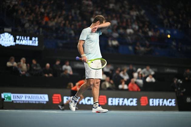 Open 13 Provence - Richard Gasquet v Alexander Biblik Richard Gasquet (FRA) during his last match at the Open 13 Provence in Marseille, on February, 11, 2025. Photo by Corinne Dubreuil ABACAPRESS.COM Marseille France  Copyright: xDubreuilxCorinne ABACAx