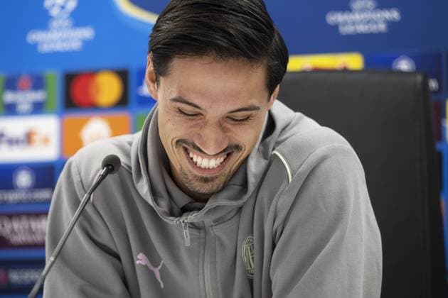 ROTTERDAM - AC Milan s Tijjani Reijnders during an AC Milan press conference, PK, Pressekonferenz ahead of the Champions League game against Feyenoord. ANP OLAF CRACK xVIxANPxSportx xxANPxIVx 519717169 originalFilename: 519717169.jpg