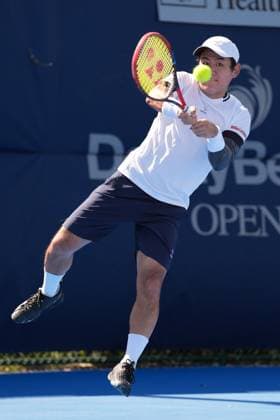 February, 11- Delray Beach, FL: Yoshihito Nishioka(JPN) in action here during the 2025 Delray Beach Open held at the Delray Beach Tennis Center in Delray Beach Florida. Copyright: xAndrewxPatron xBigxShotxPhotox xMediaPunchx