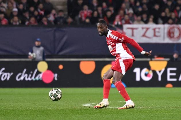 FOOTBALL : Brest vs PSG - Ligue des Champions - 11 02 2025 Abdallah Sima ( 17 - Brest ) during the UEFA Champions League match between Stade Brestois 29 and Paris Saint Germain at Stade de Roudourou on February 11, 2025 in Guingamp, France. ( Photo by Dante Badano PsnewZ ) - GuingampFrance  Copyright: xDantexBadanox