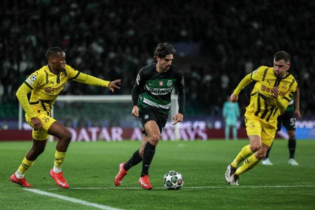 Lisbon, Portugal, February 11th,2025: Trinao (17 Sporting CP) in action during the UEFA Champions League football match between Sporting CP vs Borussia Dortmund at Estadio Jose Alvalade, Lisbon on February 11, 2025 (Joao Bravo SPP) Copyright: xJoaoxBravoxx xSPPx spp-en-JoBr-JBF-0535