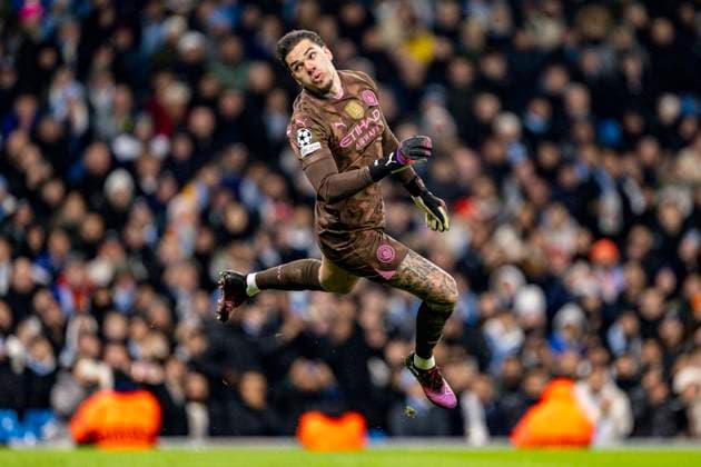 Ederson of Manchester City during the UEFA Champions League 2024 25 football match between Real Madrid and Manchester City at the Etihad Stadium in Manchester (Richard Callis SPP) Copyright: xRichardxCallis SPPx spp-en-RiCa-spp_riCa_1102251534