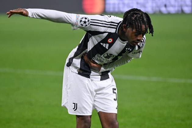 Db Torino 11 02 2025 - Champions League Juventus-PSV Eindhoven foto Daniele Buffa Image nella foto: esultanza gol Samuel Mbangula 