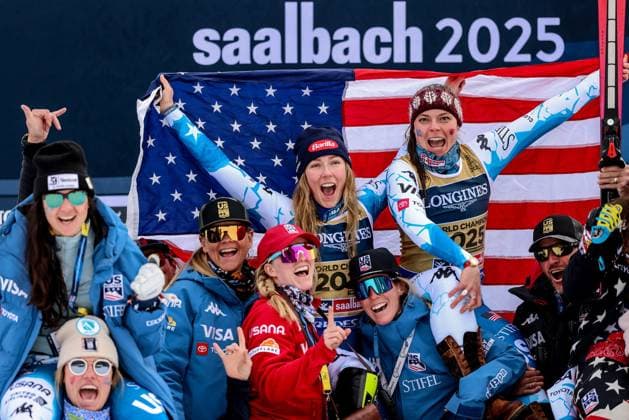 Bilder des Jahres 2025, Sport 02 Februar Bilder des Jahres 2025, Sport 02 Februar Sport Themen der Woche KW07 Sport Bilder des Tages 11.02.2025 MISTRZOSTWA SWIATA W NARCIARSTWIE ALPEJSKIM SAALBACH WOMEN S TEAM COMBINED 2025 ALPINE SKIING SEASON 2024 2025 N Z BREEZY JOHNSON MIKAELA SHIFFRIN FOT. JULIA PIATKOWSKA NEWSPIX.PL --- newspix.pl POLAND OUT! 