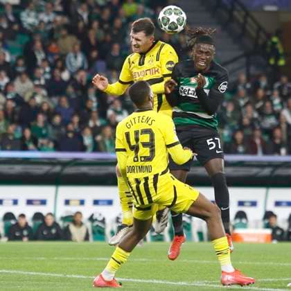 Champions league sporting x borussia dortmund Lisbon (pt), 11 02 2025 - champions league sporting x borussia dortmund - sporting player during the match between sporting x b.dortimund, valid for the first leg of the uefa champions league knockout stage, held at the jose alvalade stadium, in lisbon, on tuesday night, (11). (Foto: Alexandre Gomes Thenews2 imago images) SPO  Copyright: xALEXANDRExGOMESx
