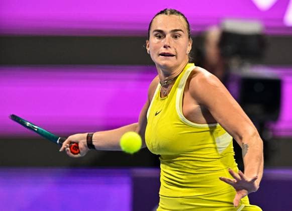 WTA, Tennis Damen QATAR OPEN TENNIS TOURNAMENT ROUND OF 32 Aryna Sabalenka competes in her round of 32 match against Ekaterina Alexandrova during the WTA Qatar TotalEnergies Open 2025 tennis tournament at the Khalifa International Tennis Complex in Doha, Qatar, on February 11, 2025. Copyright: xNOUSHADx