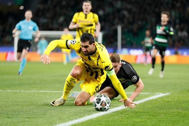 Emre Can (Dortmund), FEBRUARY 11, 2025 - Football Soccer : UEFA Champions League knockout phase play-offs 1st leg match between Sporting Clube de Portugal - Borussia Dortmund at the Estadio Jose Alvalade in Lisbon, Portugal. Noxthirdxpartyxsales  (281434749)