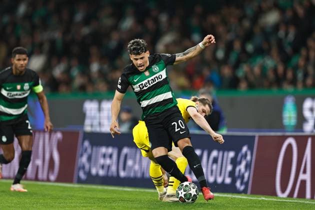 Maximiliano Araujo (SportingCP), FEBRUARY 11, 2025 - Football Soccer : UEFA Champions League knockout phase play-offs 1st leg match between Sporting Clube de Portugal - Borussia Dortmund at the Estadio Jose Alvalade in Lisbon, Portugal. Noxthirdxpartyxsales  (281435954)