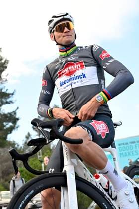 Alpecin-Deceuninck Media Day 2025 DENIA, SPAIN - FEBRUARY 12 : Van Der Poel Mathieu (NED) of Alpecin-Deceuninck and team mates pictured during the media day of cycling team Alpecin-Deceuninck on February 12, 2025 in Denia, Spain, 12 02 2025 Denia Spain  Copyright: xJanxDexMeuleneirx