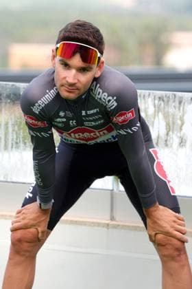 Belgian Gianni Vermeersch of Alpecin-Deceuninck pictured during the media day of Alpecin-Deceuninck cycling team in Pedreguer, Spain, Wednesday 12 February 2025, in preparation of the upcoming season. JOMAxGARCIA  x112316070x