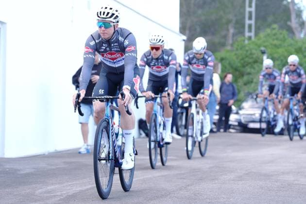Australian Kaden Groves of Alpecin-Deceuninck pictured during the media day of Alpecin-Deceuninck cycling team in Pedreguer, Spain, Wednesday 12 February 2025, in preparation of the upcoming season. JOMAxGARCIA  x112316106x