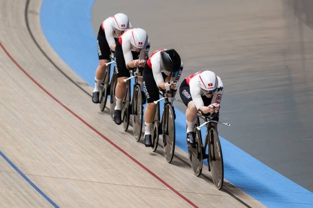 Track cycling, Rad, Radsport, Bahnrad, Bahn UEC EUROPEAN CHAMPIONSHIPS, Women s Team Pursuit Qualifying, 12.02.2025 Heusden-Zolder Copyright: xMarcelxHilgerx