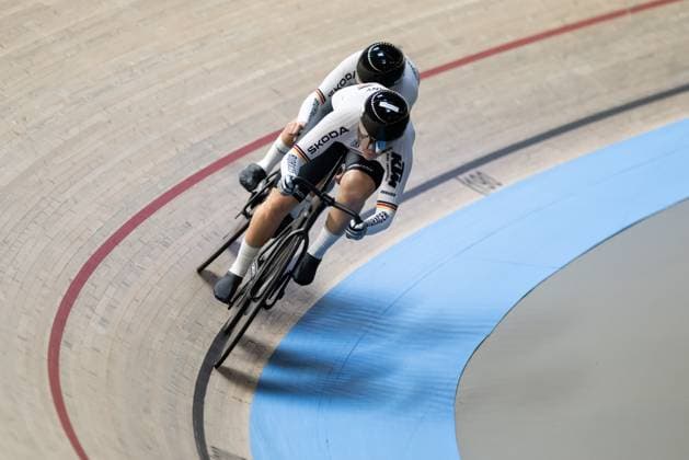 Track cycling, Rad, Radsport, Bahnrad, Bahn UEC EUROPEAN CHAMPIONSHIPS, Women s Team Sprint Qualifying, 12.02.2025 FRIEDRICH Lea Sophie, SCHNEIDER Clara (beide GER) Heusden-Zolder Copyright: xMarcelxHilgerx
