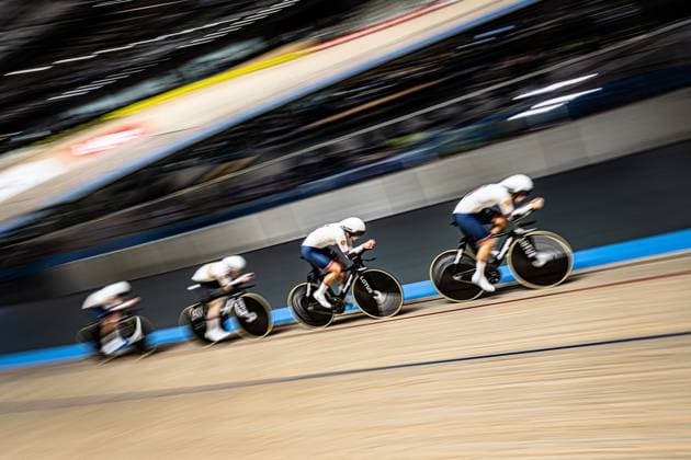Sport Bilder des Tages Great Britain: UEC Track cycling, Rad, Radsport, Bahnrad, Bahn European Championships Heusden-Zolder 2025 LEECH Sophie Madelaine - LEWIS Tegan Sophie - LISTER Elizabeth Grace - MORRIS Anna ( GBR ) Great Britain Querformat - quer - horizontal - Landscape - Event Veranstaltung: UEC Track Cycling European Championships 2025 - Category Kategorie: Cycling - Track Cycling European Championships - Location Ort: Europe Belgium - Heusden-Zolder - Discipline: Team Pursuit - Category: Elite Women - Distance: 4000 m - Date Datum: 12.02.2025 Wednesday Day 1 -