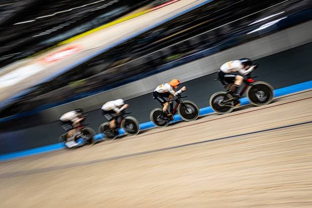 Spain: UEC Track cycling, Rad, Radsport, Bahnrad, Bahn European Championships Heusden-Zolder 2025 BENNASSAR ROSSELLO Joan Marti - GARAIAR PIKABEA Benat - MARTORELL HAGA Erik - NAVAS MARCHAL Alvaro ( ESP ) Spain Querformat - quer - horizontal - Landscape - Event Veranstaltung: UEC Track Cycling European Championships 2025 - Category Kategorie: Cycling - Track Cycling European Championships - Location Ort: Europe Belgium - Heusden-Zolder - Discipline: Team Pursuit - Category: Elite Men - Distance: 4000 m - Date Datum: 12.02.2025 Wednesday Day 1 -