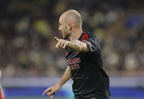 Fredrik Aursenes of SL Benfica during the Uefa Champions League first leg play offâ??s, football match between AS Monaco and SL Benfica. On 12 February 2025 at Louis II Stadium, Monaco. Photo Nderim Kaceli.  Copyright: xNderimxKaceli IPAxSportx xipa-agency.netx xx IPA_53987981 IPA_Agency_IPA53987981