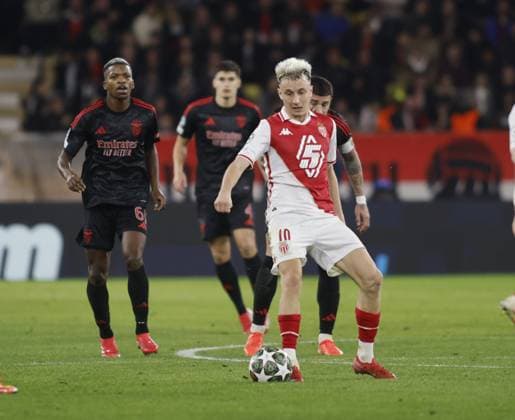 Aleksander Golovin of AS Monaco during the Uefa Champions League first leg play offâ??s, football match between AS Monaco and SL Benfica. On 12 February 2025 at Louis II Stadium, Monaco. Photo Nderim Kaceli.  Copyright: xNderimxKaceli IPAxSportx xipa-agency.netx xx IPA_53988148 IPA_Agency_IPA53988148