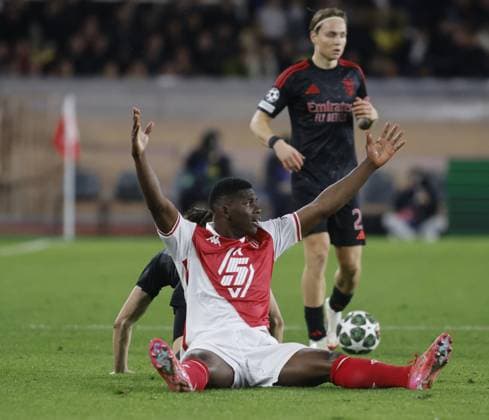 Breel Embolo of AS Monaco during the Uefa Champions League first leg play offâ??s, football match between AS Monaco and SL Benfica. On 12 February 2025 at Louis II Stadium, Monaco. Photo Nderim Kaceli.  Copyright: xNderimxKaceli IPAxSportx xipa-agency.netx xx IPA_53988947 IPA_Agency_IPA53988947