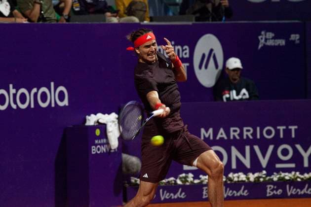 February 13, 2025, Buenos Aires, Federal Capital, Argentina: February 12, 2025, Buenos Aires, Argentina: The German Alexander Zverev started .the Argentina Open with victory after beating the Serbian Dusan Lajovic to reach .the quarterfinals. Buenos Aires Argentina - ZUMAa179 20250213_aap_a179_004 Copyright: xRobertoxAlmeidaxAveledox