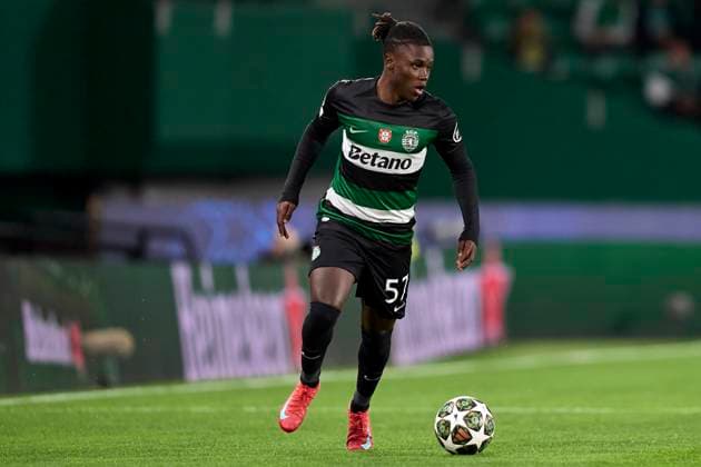 Sporting CP Vs Borussia Dortmund - UEFA Champions League 2024 25 Knockout Phase Play-offs1st Leg Geovany Quenda of Sporting CP is in action during the UEFA Champions League Knockout phase play-offs 1st leg match between Sporting CP and Borussia Dortmund at Jose Alvalade Stadium in Lisbon, Portugal, on February 11, 2025. Lisbon, Portugal Lisbon Portugal  Copyright: xJosexManuelxAlvarezxReyx originalFilename:alvarezrey-notitle250211_npQZE.jpg