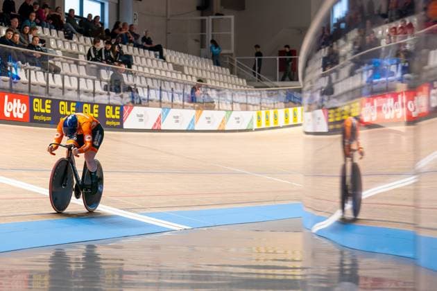 2025-02-13 2025 UEC Track Elite European Championship, EM, Europameisterschaft Day Two HEUSDEN-ZOLDER, BELGIUM - FEBRUARY 13: Steffie van der Peet of the Netherlands during Day Two of the 2025 UEC Track Elite European Championship at Circuit Zolder on February 13, 2025 in Heusden-Zolder, Belgium. (Photo by Joris Verwijst BSR Agency) Heusden-Zolder Belgium Content not available for redistribution in The Netherlands directly or indirectly through any third parties. Copyright: xBSRxAgencyx