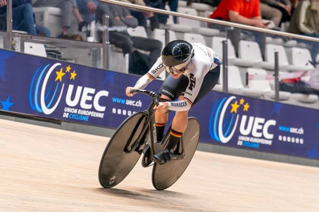 Sport Bilder des Tages 2025-02-13 2025 UEC Track Elite European Championship, EM, Europameisterschaft Day Two HEUSDEN-ZOLDER, BELGIUM - FEBRUARY 13: Clara Schneider of Germany during Day Two of the 2025 UEC Track Elite European Championship at Circuit Zolder on February 13, 2025 in Heusden-Zolder, Belgium. (Photo by Joris Verwijst BSR Agency) Heusden-Zolder Belgium Content not available for redistribution in The Netherlands directly or indirectly through any third parties. Copyright: xBSRxAgencyx