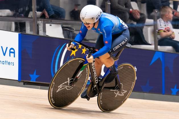 2025-02-13 2025 UEC Track Elite European Championship, EM, Europameisterschaft Day Two HEUSDEN-ZOLDER, BELGIUM - FEBRUARY 13: Miriam Vece of Italy during Day Two of the 2025 UEC Track Elite European Championship at Circuit Zolder on February 13, 2025 in Heusden-Zolder, Belgium. (Photo by Joris Verwijst BSR Agency) Heusden-Zolder Belgium Content not available for redistribution in The Netherlands directly or indirectly through any third parties. Copyright: xBSRxAgencyx