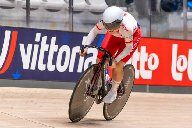 2025-02-13 2025 UEC Track Elite European Championship, EM, Europameisterschaft Day Two HEUSDEN-ZOLDER, BELGIUM - FEBRUARY 13: Nikola Seremak of Poland during Day Two of the 2025 UEC Track Elite European Championship at Circuit Zolder on February 13, 2025 in Heusden-Zolder, Belgium. (Photo by Joris Verwijst BSR Agency) Heusden-Zolder Belgium Content not available for redistribution in The Netherlands directly or indirectly through any third parties. Copyright: xBSRxAgencyx