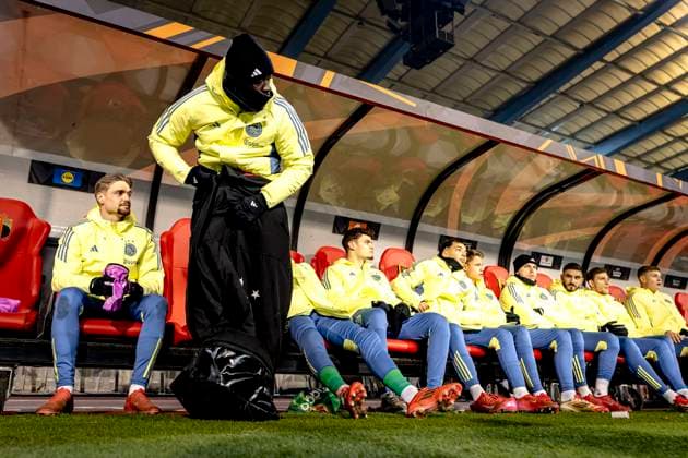 Sport Bilder des Tages AFC Ajax Amsterdam forwarder Brian Brobbey during the match Union SG - Ajax at the King Baudouin Stadium for the UEFA Europa League - Knockout phase play-offs - 1st leg season 2024-2025 in BRUSSELS, Belgium on 13 february 2025, (photo by Marcel van Dorst EYE4images DeFodi Images) Defodi-746_215707