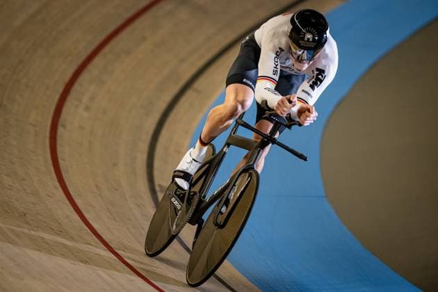 Radsport, Bahnrad-EM Zolder HACKMANN Henric: UEC Track cycling, Rad, Radsport, Bahnrad, Bahn European Championships Heusden-Zolder 2025 HACKMANN Henric ( GER ) Germany Querformat - quer - horizontal - Landscape - Event Veranstaltung: UEC Track Cycling European Championships 2025 - Category Kategorie: Cycling - Track Cycling European Championships - Location Ort: Europe Belgium - Heusden-Zolder - Discipline: Individual Timae Trail - Category: Elite Men - Distance: 1000 m - Date Datum: 13.02.2025 Thursday Day 2 -