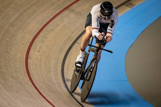 Radsport, Bahnrad-EM Zolder HACKMANN Henric: UEC Track cycling, Rad, Radsport, Bahnrad, Bahn European Championships Heusden-Zolder 2025 HACKMANN Henric ( GER ) Germany Querformat - quer - horizontal - Landscape - Event Veranstaltung: UEC Track Cycling European Championships 2025 - Category Kategorie: Cycling - Track Cycling European Championships - Location Ort: Europe Belgium - Heusden-Zolder - Discipline: Individual Timae Trail - Category: Elite Men - Distance: 1000 m - Date Datum: 13.02.2025 Thursday Day 2 -