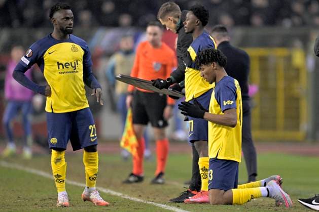 Royale Union Saint-Gilloise v AFC Ajax - UEFA Europa League BRUSSELS, BELGIUM - FEBRUARY 13 : Rodriguez Cortez Kevin Jose forward of Royale Union Saint-Gilloise during the UEFA Europa League 2024 25 knockout phase play-off match between Royale Union Saint-Gilloise and AFC Ajax on February 13, 2025 in Brussels, Belgium, 13 02 2025 Brussels Belgium  Copyright: xSesx